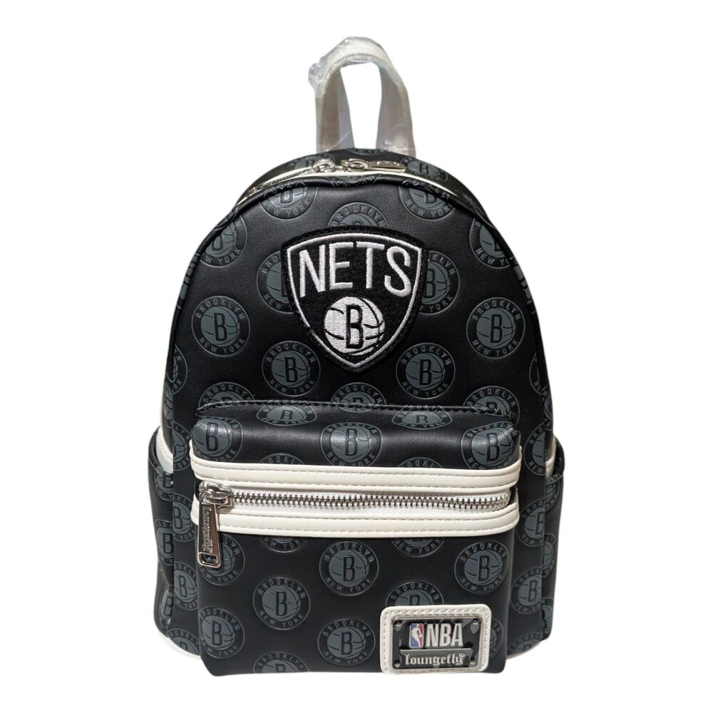 Loungefly Brooklyn Nets Mini Backpack Debossed Lo… - image 1
